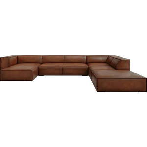 Koňakově hnědá kožená rohová pohovka (pravý roh) Madame – Windsor & Co Sofas obraz