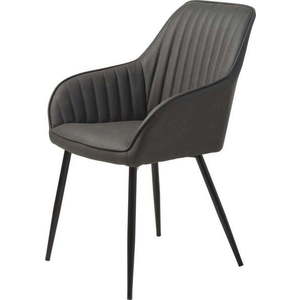 Tmavě šedá jídelní židle z imitace kůže Melfort – Unique Furniture obraz