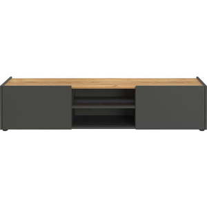 Antracitový TV stolek 164x35 cm Schlangen – Germania obraz