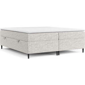 Světle šedá boxspring postel s úložným prostorem 180x200 cm Araya – Maison de Rêve obraz