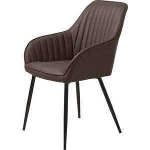 Tmavě hnědá jídelní židle z imitace kůže Melfort – Unique Furniture obraz