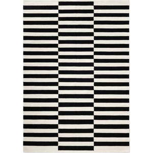 Černo-bílý oboustranný ručně tkaný vlněný koberec 120x180 cm Donna – Hanse Home obraz