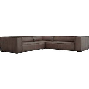 Hnědá kožená rohová pohovka (variabilní) Madame – Windsor & Co Sofas obraz