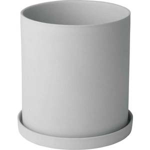 Šedý porcelánový květináč Blomus Nona obraz