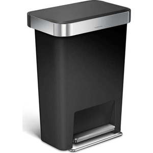 Pedálový plastový odpadkový koš 45 l - simplehuman obraz