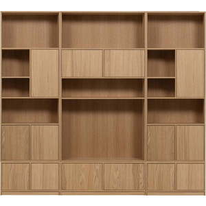 Modulární knihovna v dekoru dubu v přírodní barvě 264x243 cm Modulair – vtwonen obraz