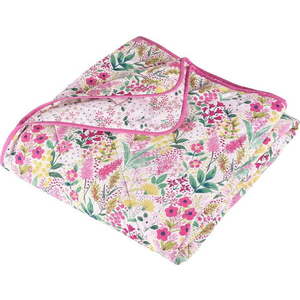 Růžový prošívaný přehoz 220x230 cm Tilly Floral – Catherine Lansfield obraz