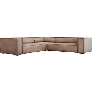 Světle hnědá kožená rohová pohovka (variabilní) Madame – Windsor & Co Sofas obraz