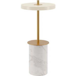 Krémová mramorová LED stmívatelná stolní lampa s kovovým stínidlem (výška 25, 5 cm) Asteria Move Mini – UMAGE obraz