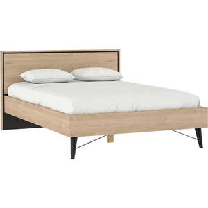 Dvoulůžková postel v dekoru dubu s roštem 140x200 cm v přírodní barvě Ry – Tvilum obraz