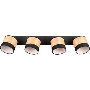 Stropní svítidlo v černé a přírodní barvě ø 12 cm Bolzano – Trio obraz