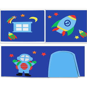 Dětský závěs k posteli 3 ks 195x75 cm Astro – Vipack obraz