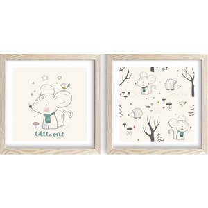 Dětské obrázky v sadě 2 ks 33x33 cm Little One – Wallity obraz