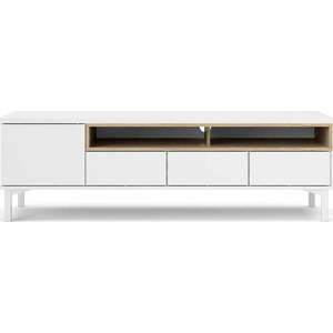 Bílý TV stolek 156x48x48 cm Roomers – Tvilum obraz
