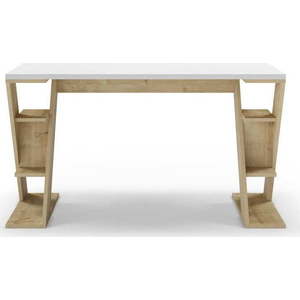 Pracovní stůl s bílou deskou 60x137 cm Butterfly – Marckeric obraz
