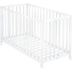 Bílá skládací postýlka na kolečkách 60x120 cm Fold up – Roba obraz