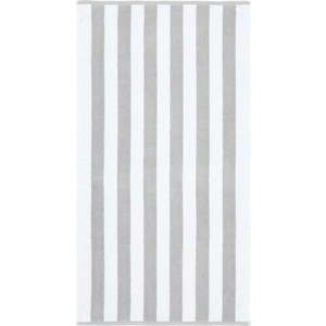Bílo-šedá froté bavlněná osuška 70x120 cm Reversible Stripe – Bianca obraz