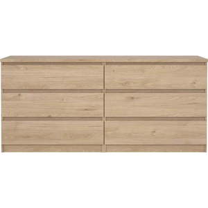 Komoda v dekoru dubu v přírodní barvě 154x70x50 cm Naia – Tvilum obraz