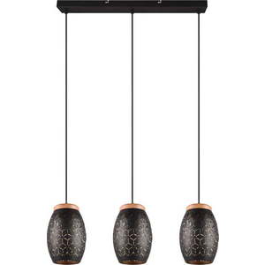 Černé závěsné svítidlo ø 15 cm Bidar – Trio obraz