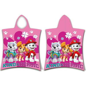 Růžové froté dětské pončo Paw Patrol – Jerry Fabrics obraz