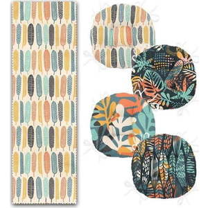 Set podsedáků a běhounu 5 ks Long Leaves – Mila Home obraz