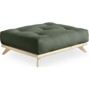 Podnožka Karup Design Senza Natural Clear/Olive Green obraz