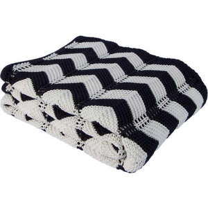 Tmavě modrý bavlněný přehoz Homemania Decor Cozy, 130 x 170 cm obraz