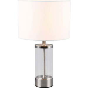 Stolní lampa ve stříbrné barvě s textilním stínidlem (výška 33, 5 cm) Grazia – Trio obraz