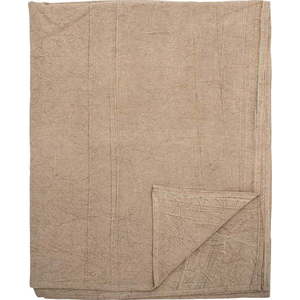 Hnědý přehoz s příměsí lnu 220x260 cm Terni – Bloomingville obraz