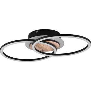 Černo-hnědé LED stmívatelné stropní svítidlo 28x46 cm Giro – Trio obraz