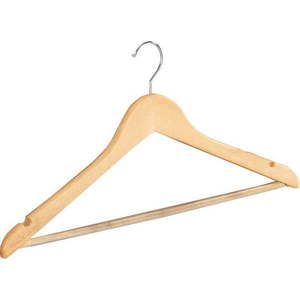 Sada 8 dřevěných ramínek na oblečení Wenko Shaped Hanger Eco obraz