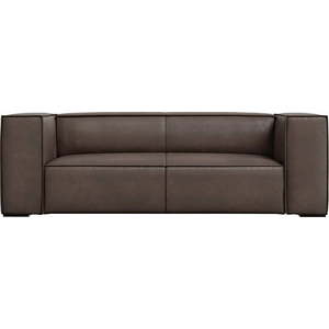 Hnědá kožená pohovka 212 cm Madame – Windsor & Co Sofas obraz
