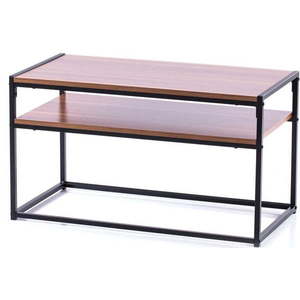 Hnědý konferenční stolek s deskou v dekoru ořechového dřeva 40x80 cm Pjan – Homede obraz