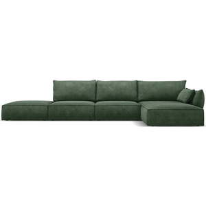 Tmavě zelená rohová pohovka (pravý roh) Vanda – Mazzini Sofas obraz