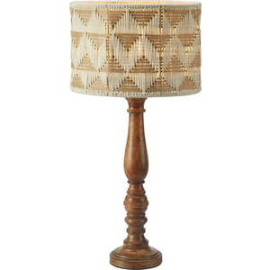 Stolní lampa se stínidlem z textilu a juty v hnědo-přírodní barvě (výška 62, 5 cm) Ano – Markslöjd obraz