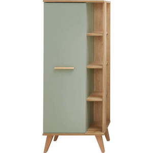 Zelená vysoká koupelnová skříňka v dekoru dubu 51x128 cm Set 963 - Pelipal obraz
