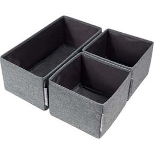 Sada 3 šedých organizérů Bigso Box of Sweden Drawer obraz