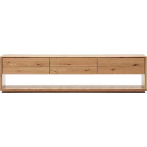 TV stolek v dekoru dubu v přírodní barvě 200x51 cm Alguema – Kave Home obraz