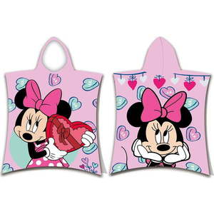 Růžové froté dětské pončo Minnie – Jerry Fabrics obraz