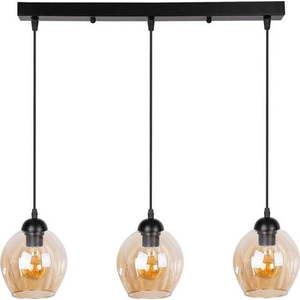 Černé závěsné svítidlo se skleněným stínidlem 14x70 cm Aspa – Candellux Lighting obraz
