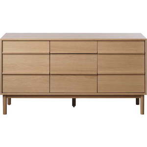 Nízká komoda v dekoru dubu v přírodní barvě 75x140 cm Ponza – Unique Furniture obraz