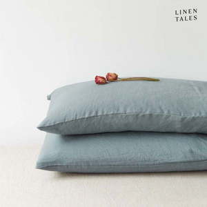 Lněný povlak na polštář 50x70 cm Blue Fog – Linen Tales obraz