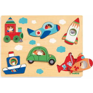 Vkládací puzzle Djeco Dopravní prostředky obraz