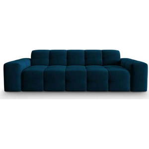 Tmavě modrá sametová pohovka 222 cm Kendal – Micadoni Home obraz