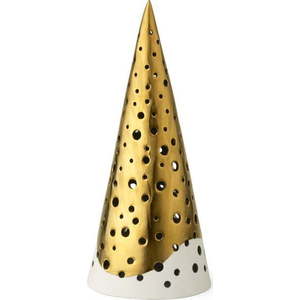 Porcelánový svícen ve zlaté barvě Kähler Design Nobili, výška 19 cm obraz