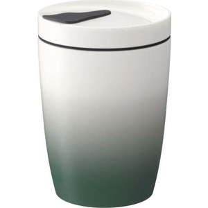 Zeleno-bílý porcelánový cestovní hrnek Villeroy & Boch Like To Go & To Stay, 290 ml obraz