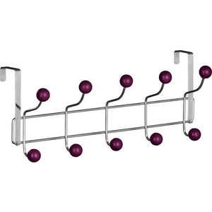 Kovový věšák na dveře ve vínovo-stříbrné barvě 41 cm – Premier Housewares obraz