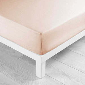 Růžové napínací prostěradlo z mikrovlákna 90x190 cm Oscar – douceur d'intérieur obraz