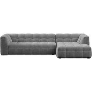 Šedá sametová rohová pohovka Windsor & Co Sofas Vesta, pravý roh obraz