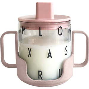 Růžový dětský hrnek Design Letters Grow With Your Cup obraz
